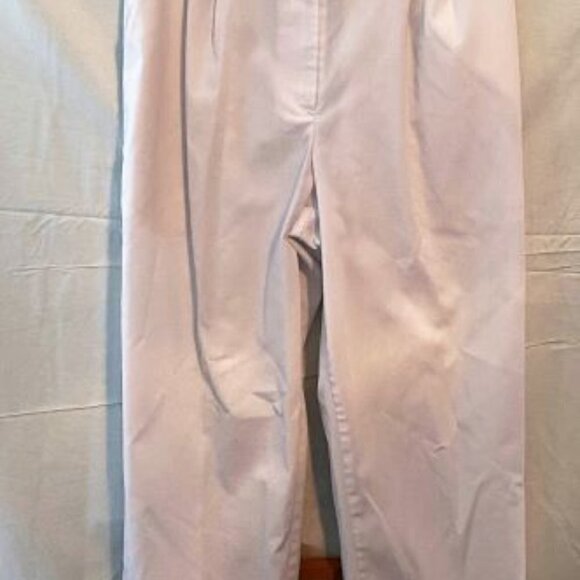 NWOT Basic White Zip 3 Button Elastic Pants - Picture 2 of 4